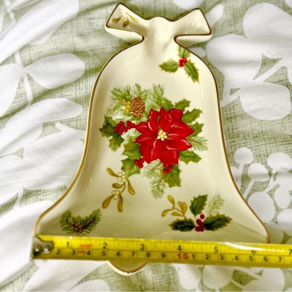 Vintage Festive Christmas Bell Candy Dish Kitchen Spoon Rest Kitchen Accent - Picture 7 of 7